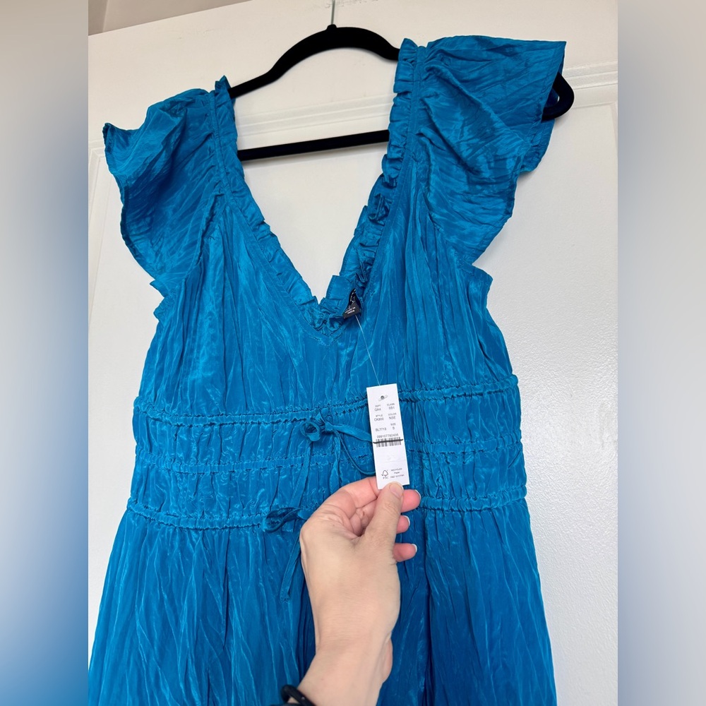 NWT! J. Crew Palermo dress Nordic Sea Blue Size Small, super lightweight & airy! - Picture 11 of 16